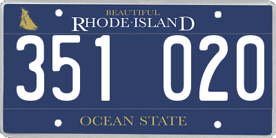 RI license plate 351020