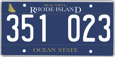 RI license plate 351023