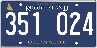 RI license plate 351024