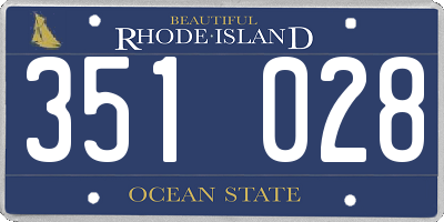 RI license plate 351028