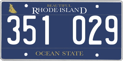 RI license plate 351029
