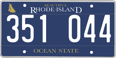 RI license plate 351044