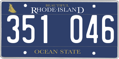 RI license plate 351046
