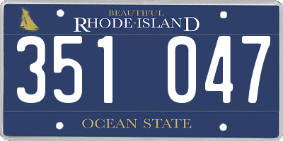 RI license plate 351047