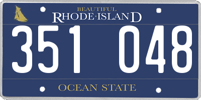 RI license plate 351048