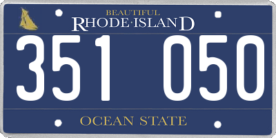 RI license plate 351050