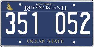 RI license plate 351052