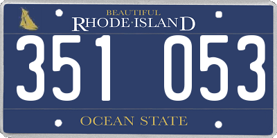 RI license plate 351053