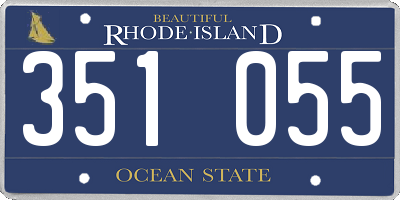 RI license plate 351055