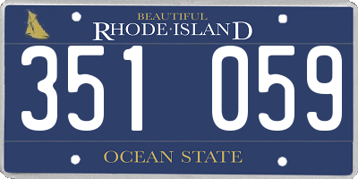 RI license plate 351059