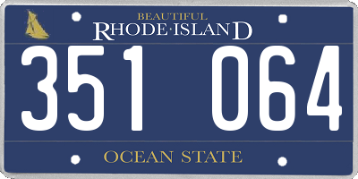 RI license plate 351064