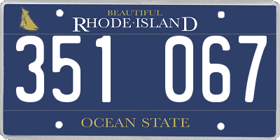 RI license plate 351067