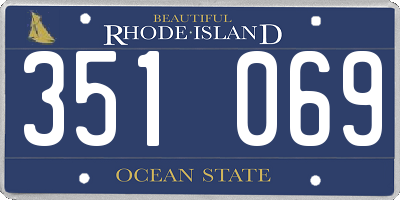 RI license plate 351069