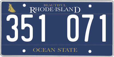 RI license plate 351071