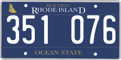 RI license plate 351076