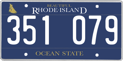 RI license plate 351079