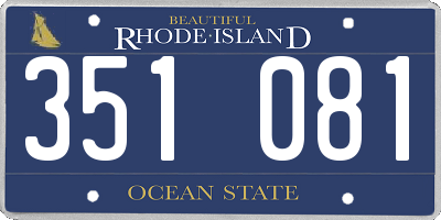 RI license plate 351081