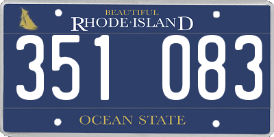 RI license plate 351083