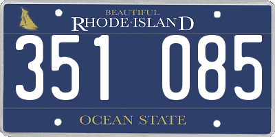 RI license plate 351085