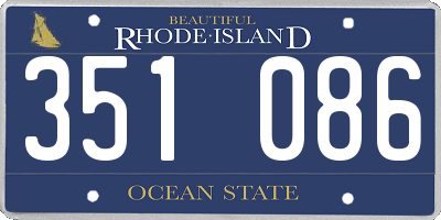 RI license plate 351086
