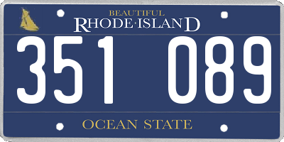 RI license plate 351089