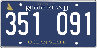 RI license plate 351091
