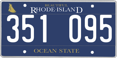 RI license plate 351095
