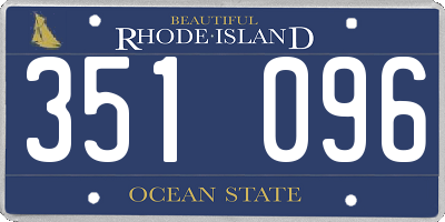 RI license plate 351096