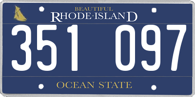 RI license plate 351097
