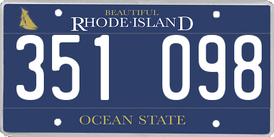 RI license plate 351098