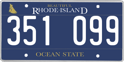 RI license plate 351099