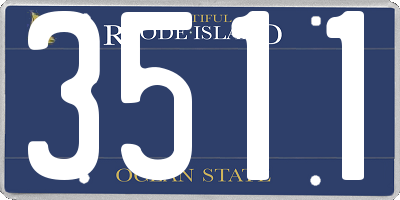 RI license plate 3511