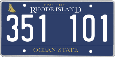RI license plate 351101