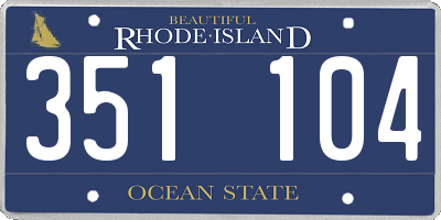 RI license plate 351104