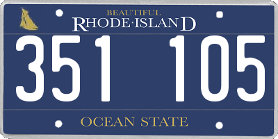 RI license plate 351105