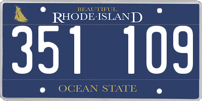 RI license plate 351109