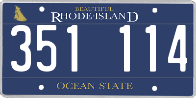 RI license plate 351114