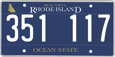RI license plate 351117