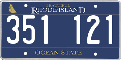 RI license plate 351121
