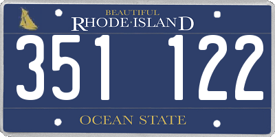RI license plate 351122