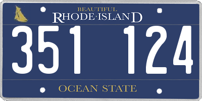 RI license plate 351124