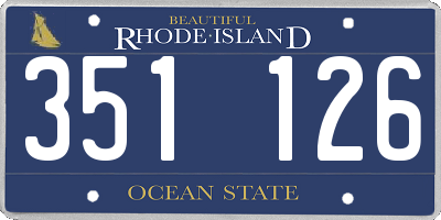 RI license plate 351126