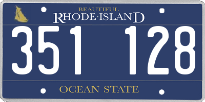 RI license plate 351128