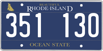 RI license plate 351130