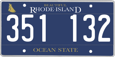 RI license plate 351132