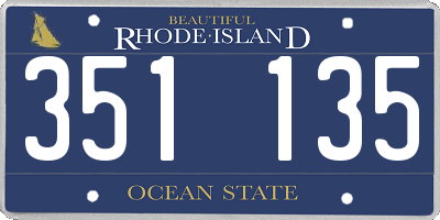 RI license plate 351135