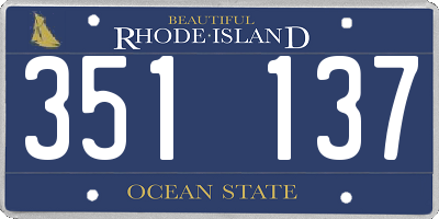 RI license plate 351137