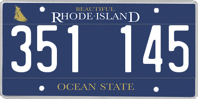 RI license plate 351145