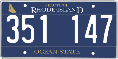 RI license plate 351147