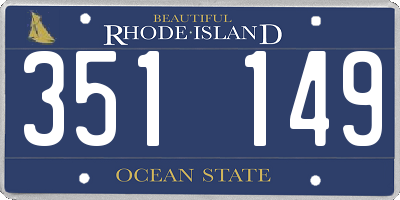 RI license plate 351149